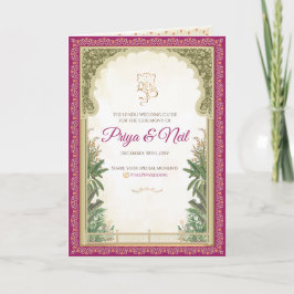 Programmagids voor een Indiase huwelijksceremonie Programma