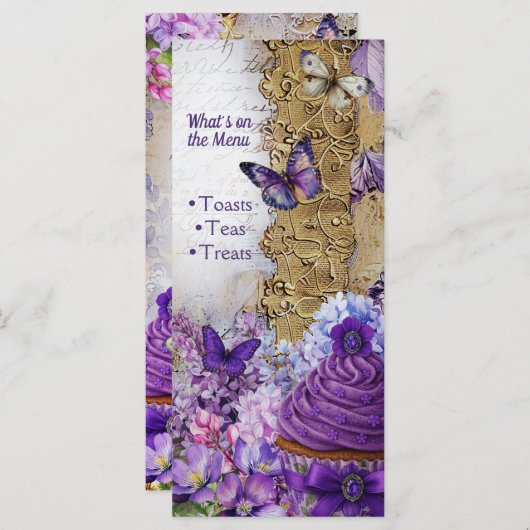 ProgrammaMenu Kaart Tea Party & Dessert Brunch Ins (Voorkant / Achterkant)