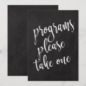 Programma's Betaalbaar bord voor bruiloft Kaart (Voorkant / Achterkant)