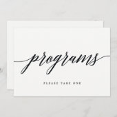 Programma's Bord - Modern Schrift (Voorkant / Achterkant)