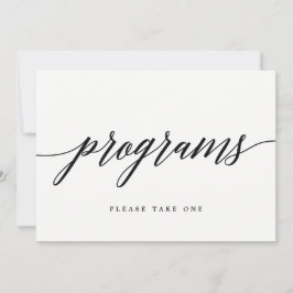 Programma's Bord - Modern Script
