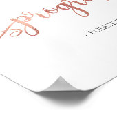 Programma's "Neem alsjeblieft een" Roos Gold Weddi Poster (Hoek)