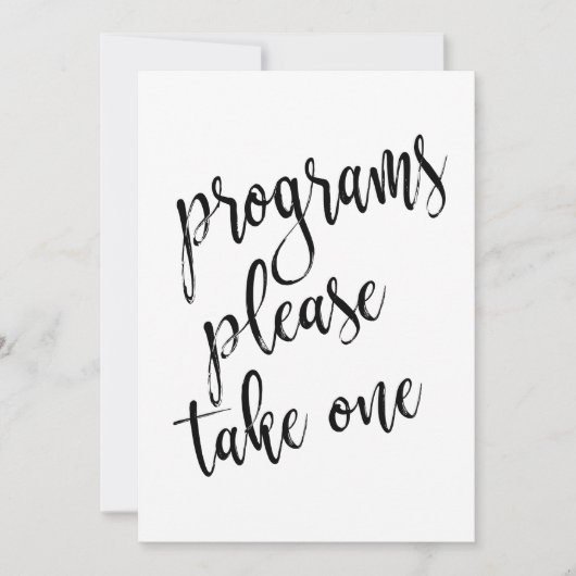 Programma's Neem één betaalbaar teken Kaart (Voorkant)