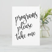 Programma's Neem één betaalbaar teken Kaart (Staand voorkant)