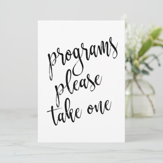 Programma's Neem één betaalbaar teken Kaart (Staand voorkant)