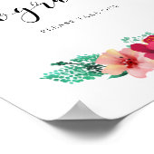 Programma's neem één bloemstuk bruiloft poster (Hoek)