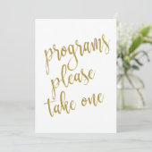 Programma's Neem één Gold-betaalbaar teken Kaart (Staand voorkant)