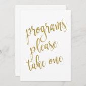 Programma's Neem één Gold-betaalbaar teken Kaart (Voorkant / Achterkant)