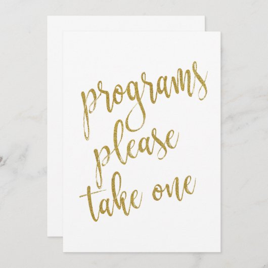 Programma's Neem één Gold-betaalbaar teken Kaart (Voorkant / Achterkant)