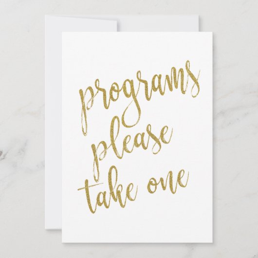 Programma's, neem er eentje, gouden betaalbare bor kaart (Voorkant)