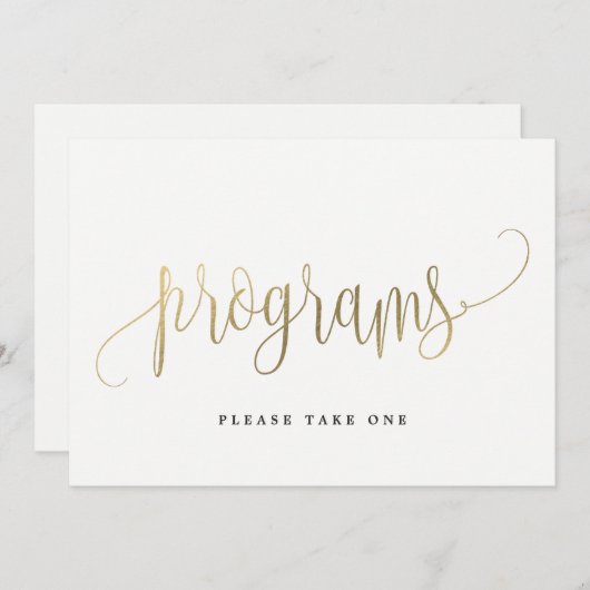 Programma's Onderteken - Lovely Calligraphy Kaart (Voorkant / Achterkant)