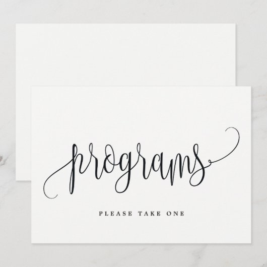 Programma's Onderteken - Lovely Calligraphy Kaart (Voorkant / Achterkant)