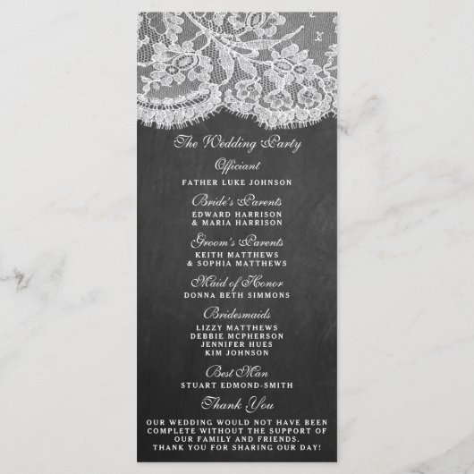 Programma's van het Collectie Chalkboard en Lace W (Achterkant)