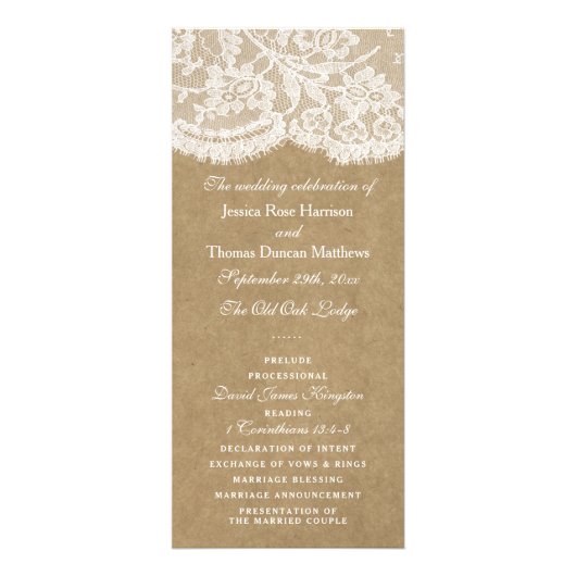 Programma's van het Collectie Kraft & Lace Wedding (Voorkant)