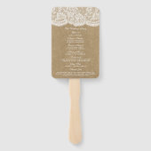 Programma's van het Collectie Kraft & Lace Wedding Handwaaier (Achterkant)