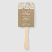 Programma's van het Collectie Kraft & Lace Wedding Handwaaier (Voorkant)