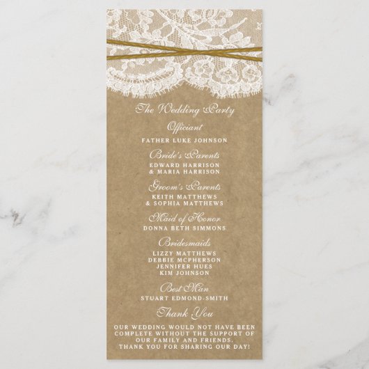 Programma's voor de Collectie Kraft, Lace en Sunfl (Achterkant)