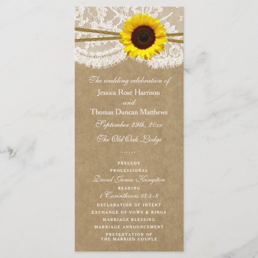 Programma's voor de Collectie Kraft, Lace en Sunfl (Voorkant)