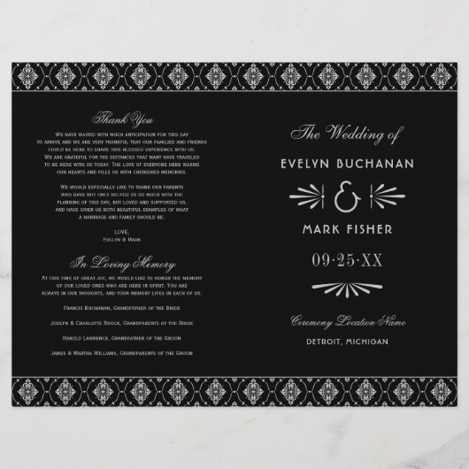  programma's voor decoweddenschappen tussen zwart  (Voorkant)