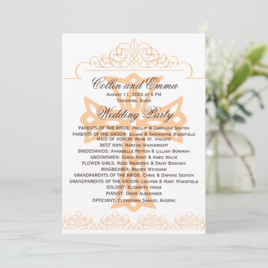 Programma's voor grensoverschrijdende bruiloft (Staand voorkant)