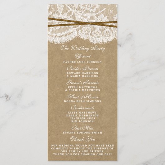 Programma's voor het Collectie Kraft, Lace en Hoef (Achterkant)