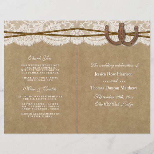 Programma's voor het Collectie Kraft, Lace en Hoef (Voorkant)