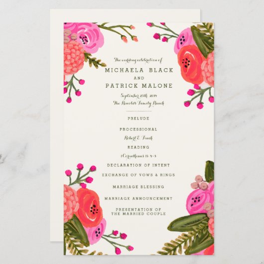  programma's voor het huwelijk van tuinen (Voorkant / Achterkant)