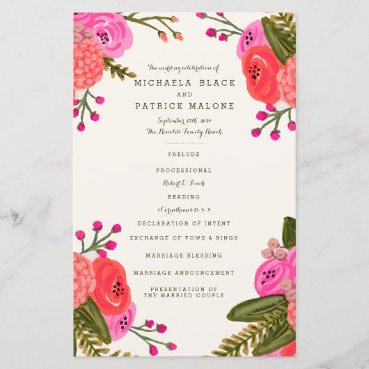  programma's voor het huwelijk van tuinen (Voorkant)