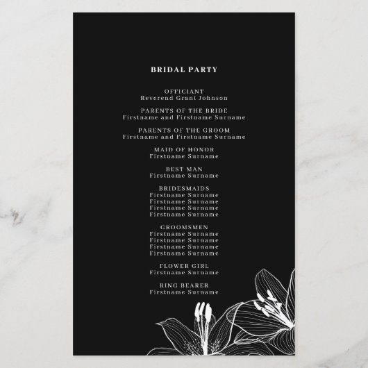 programma's voor het huwelijk van zwarte en witte  (Achterkant)