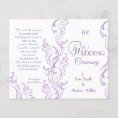 Programma's voor Paarse en witte bruiloft (Voorkant)