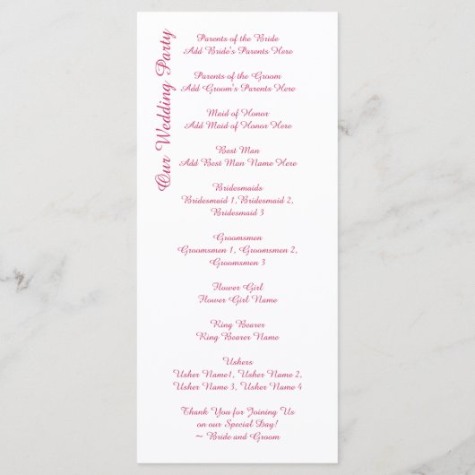 Programma's voor warmroze paarden en bruiloft (Achterkant)