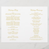  programma's voor weddenschappen met witte en goud (Achterkant)