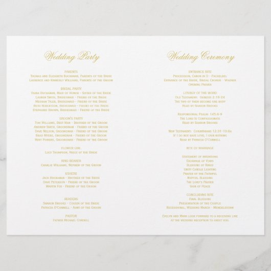  programma's voor weddenschappen met witte en goud (Achterkant)