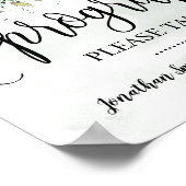 Programma's Wedding Ceremony Eucalyptus Sign Poster (Hoek)