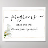 Programma's Wedding Ceremony Greenery Calla Lily S Poster (Voorkant)