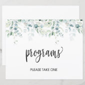 Programmatuur - Eucalyptus Wedding (Voorkant / Achterkant)