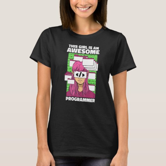Programmatuur voor coderingsprogramma's voor meisj t-shirt (Voorkant)