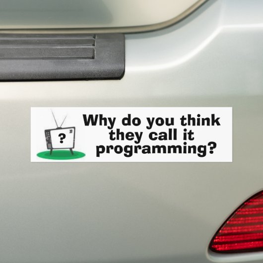 Programmeer bumpersticker (Op auto)