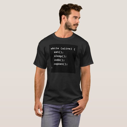 Programmeer Levenscyclus Loop (while-lus) T-shirt (Voorkant volledig)