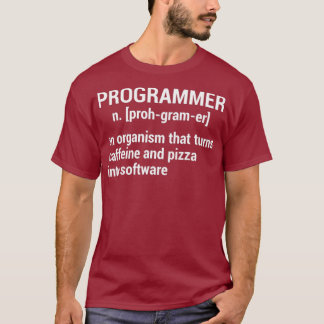 Programmeer Organism Turns Caffeine Pizza T-shirt