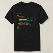 Programmeercodeblok T-shirt (Design voorkant)