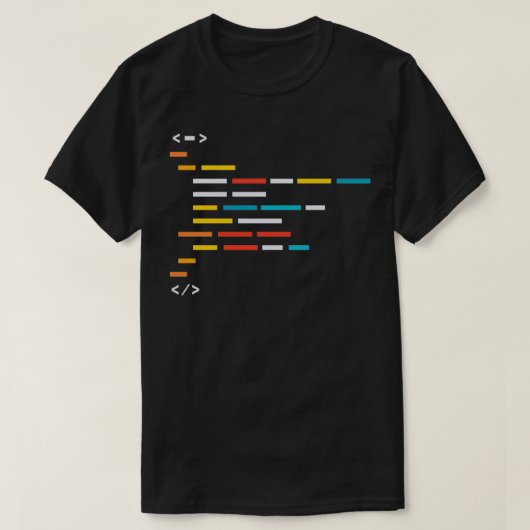 Programmeercodeblok T-shirt (Design voorkant)