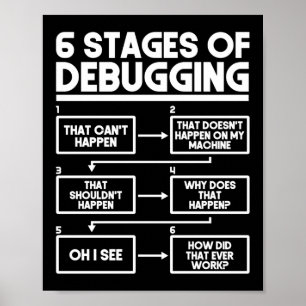 Programmeercodering 6 fasen van het zuiveren poster