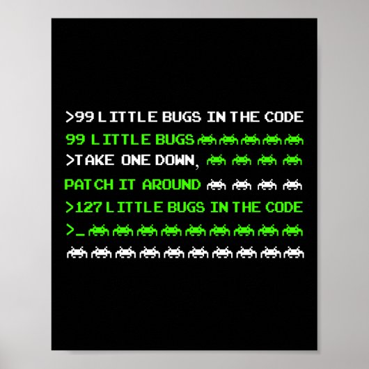 Programmeercodering 99 kleine buisjes in de code poster (Voorkant)