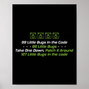 Programmeercodering 99 kleine buisjes in de code poster