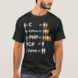 Programmeercodering C Python PHP Java trekt Mannen T-shirt