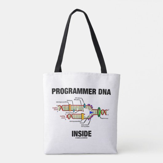 ProgrammeerDNA in de Moleculaire Biologie-Humor Tote Bag (Achterkant)