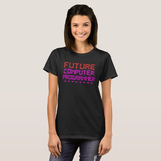Programmeerhumor Toekomstige computerprogrammeur T-shirt (Voorkant volledig)