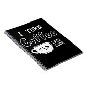 Programmeerkaart Coffee Joke Software Codeur Notitieboek (Rechterzijde)