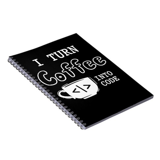 Programmeerkaart Coffee Joke Software Codeur Notitieboek (Rechterzijde)